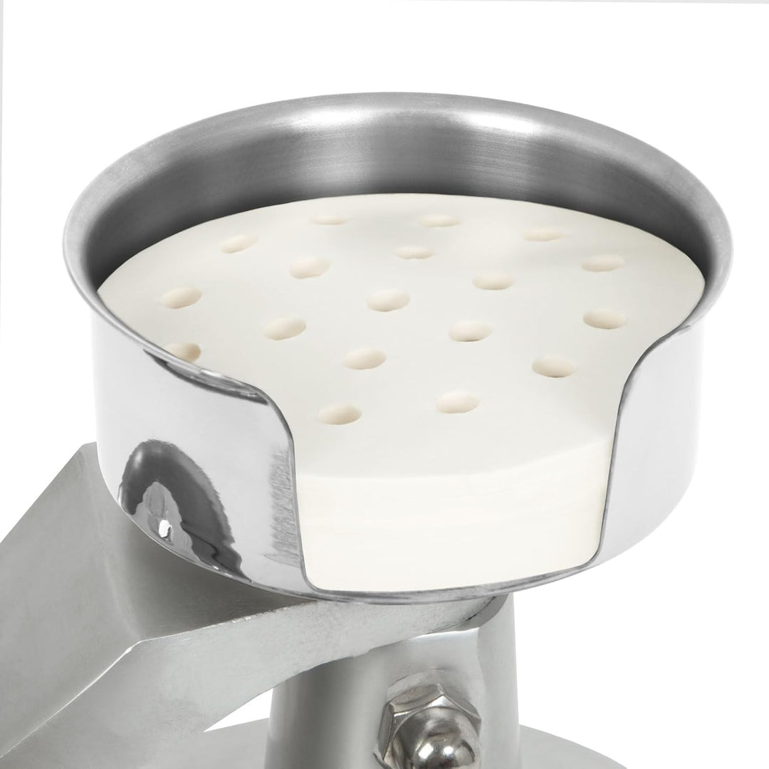 vertes Hamburgerpresse Burger Pattie Presse aus Edelstahl, Profi Produktion von Burger Patties mit 1