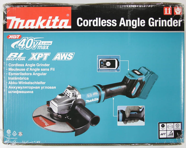 Makita GA038GT201 Akku-Winkelschleifer 40V max. / 5,0 Ah, 2 Akkus + Ladegerät im Transportkoffer mit