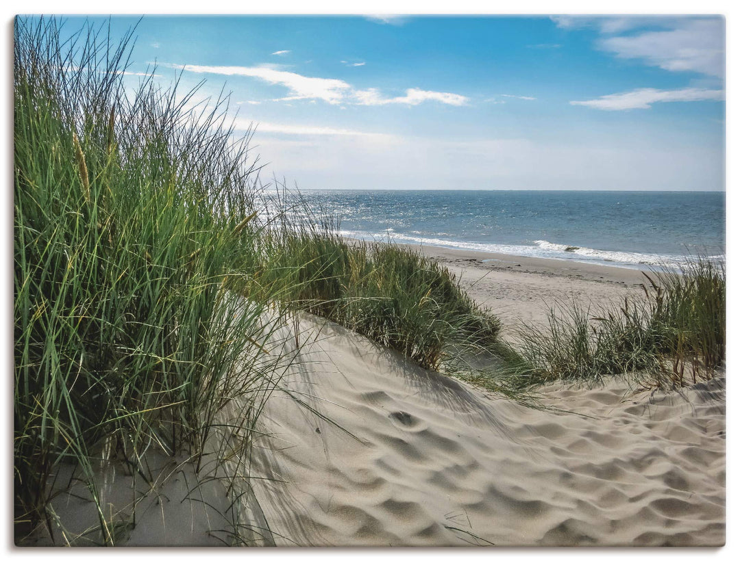 ARTland Leinwandbilder Wandbild Bild auf Leinwand 80x60 cm Wanddeko Strand Meer Küste Nordsee Mariti