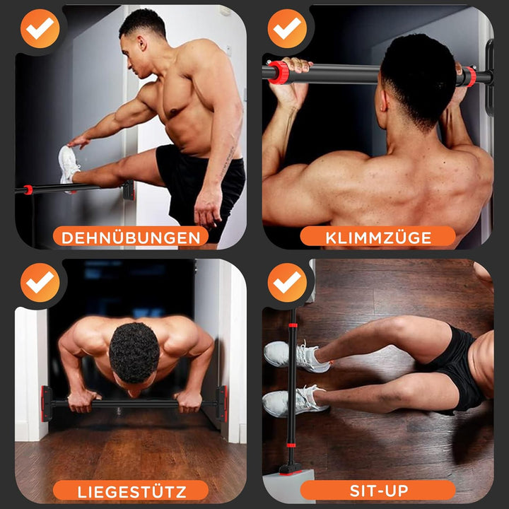 DH FitLife Klimmzugstange Türrahmen ohne Schrauben | Pull up bar Doorway zum Eindrehen | Türreck zum