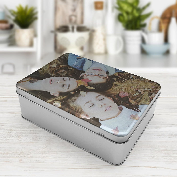 Personalisierte Blechdose mit Foto - Aufbewahrungsdose mit eigenem Motiv selbst gestalten - Gross Gr