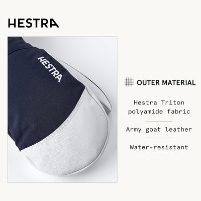 HESTRA Herren-Armee-Heli-Ski-Handschuhe aus Leder 7 navy, 7 navy