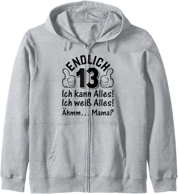 Endlich 13 Ich Kann Alles - 13. Geburtstag 13 Jahre Mädchen Kapuzenjacke