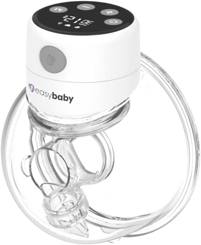Easybaby Milchpumpe Elektrisch Tragbar, Freihändige Milchpumpe mit LED display, Hände frei beim Pump