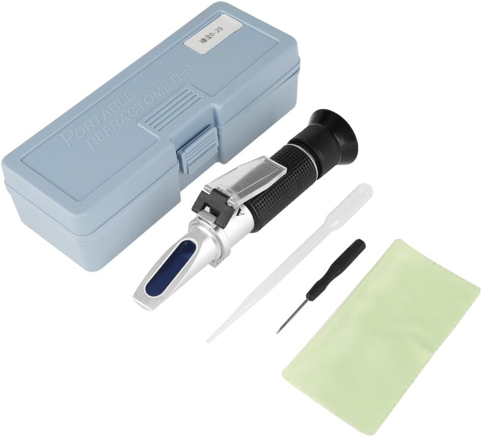 Zuckergehalt Refraktometer, Fydun 0-20% Handrefraktometer Professionelle Genaue Brix Refraktometer f