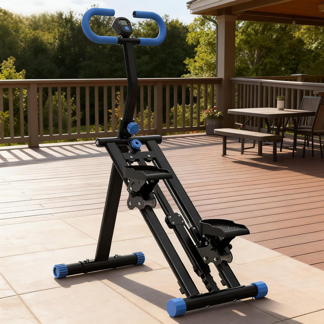 Stair Stepper mit einstellbarem Widerstand für Zuhause – Upgrade-Trainingsgerät mit LCD-Tracking und