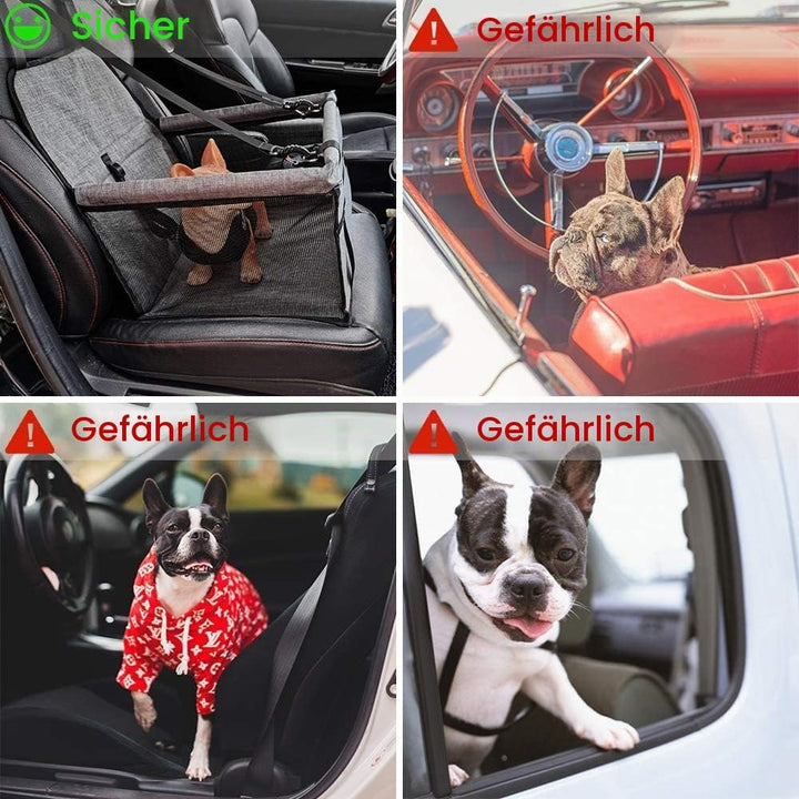 Hunde Vordersitz Autositz für Kleine Mittlere Hunde mit Sicherheitsgurt Faltbare Hundedecke Autositz