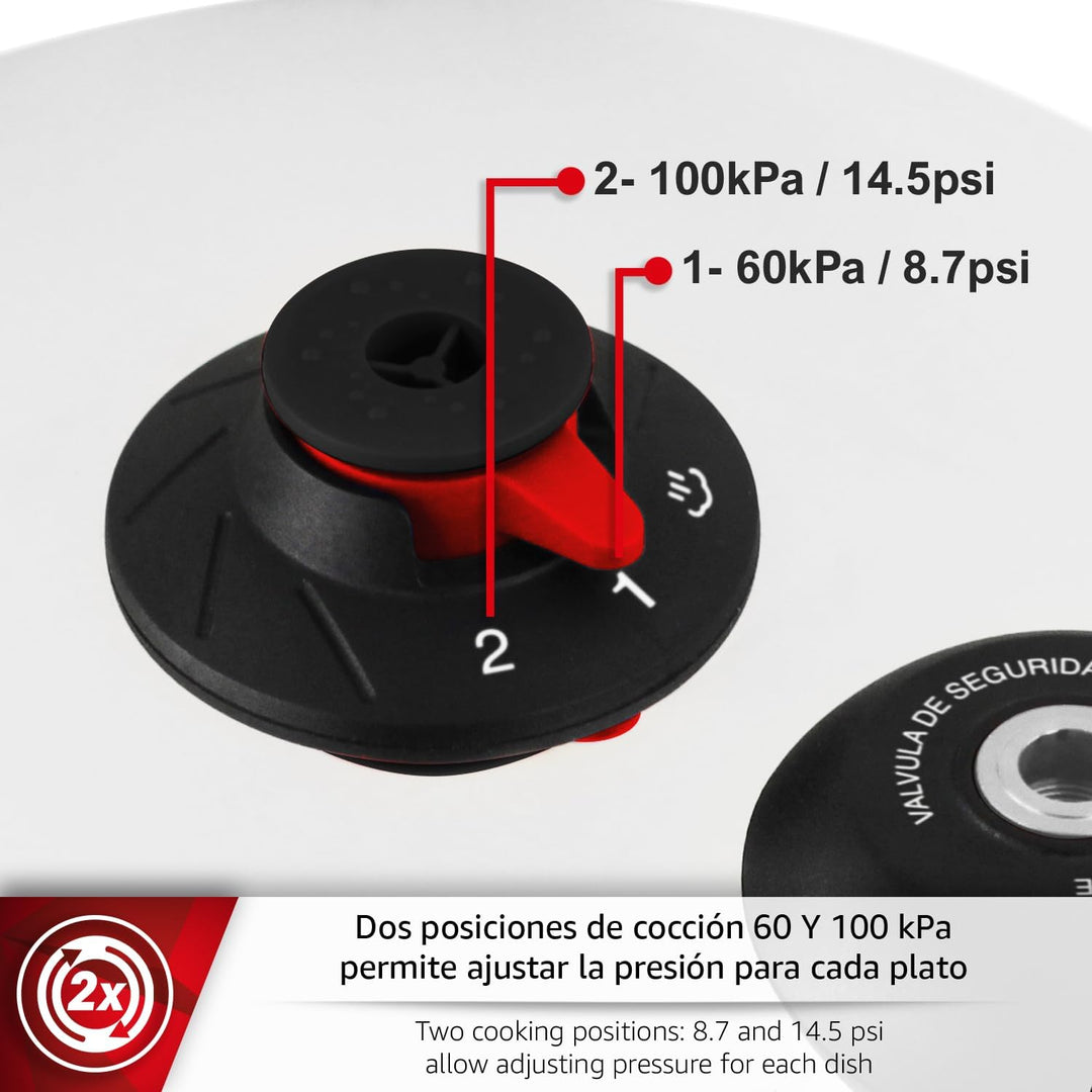 Magefesa EasyClick – Schnellkochtopf 4 + 6 Liter, Edelstahl 18/10, Einfaches Öffnungssystem, Für all