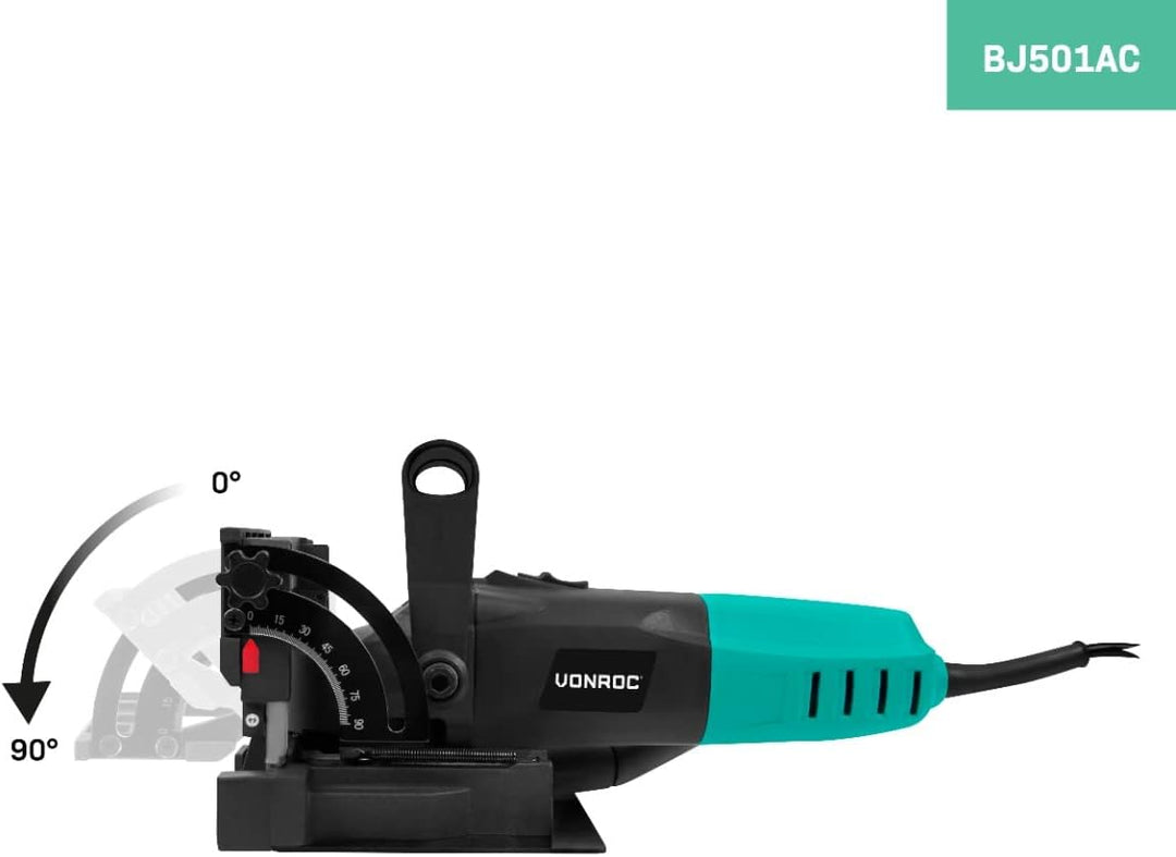 VONROC Lamello Multifunktions-Fräsmaschine VONROC BG501AC – Tischschärfmaschine, kompakt, 900 W mit