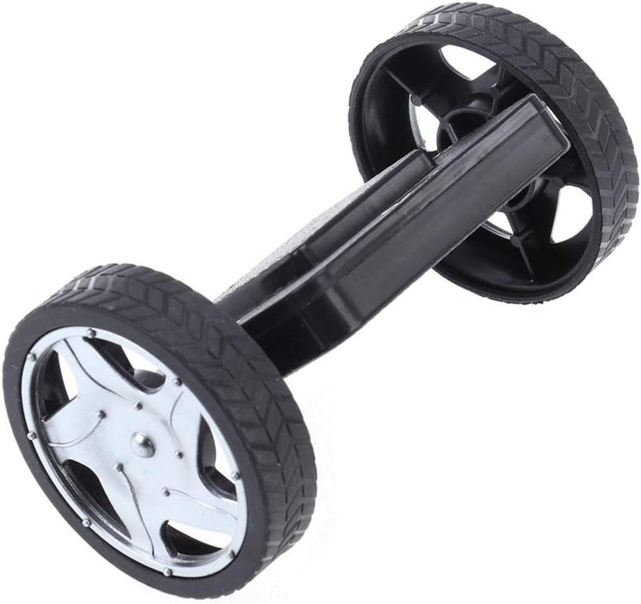 ROSENICE 2 Stück Magnet Räder für Magnetische Bausteine Konstruktionsspielzeug (Schwarz)