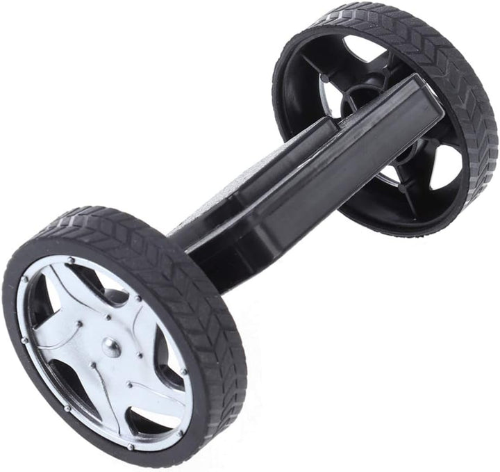 ROSENICE 2 Stück Magnet Räder für Magnetische Bausteine Konstruktionsspielzeug (Schwarz)