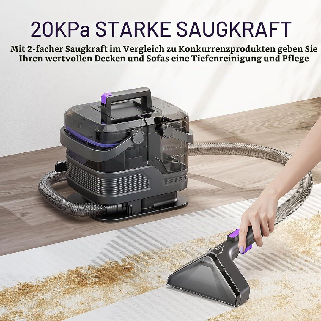 Tragbare Teppich reinigungs maschine, 20Kpa leistungsstarke Absaugung Spot Cleaner Maschine, Polster