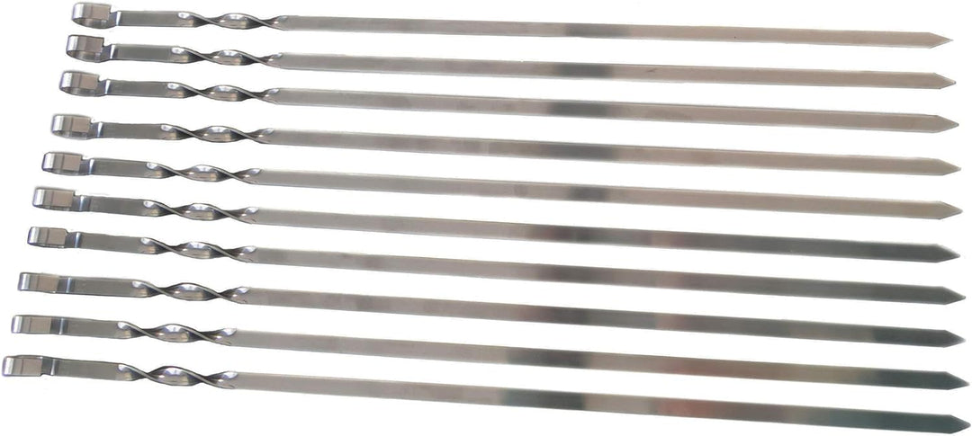 rukauf 20 hochwertige Grill-Spiesse aus Edelstahl 60cm -1cm Breit - solide 2mm Stärke/Dicke 20x 60cm