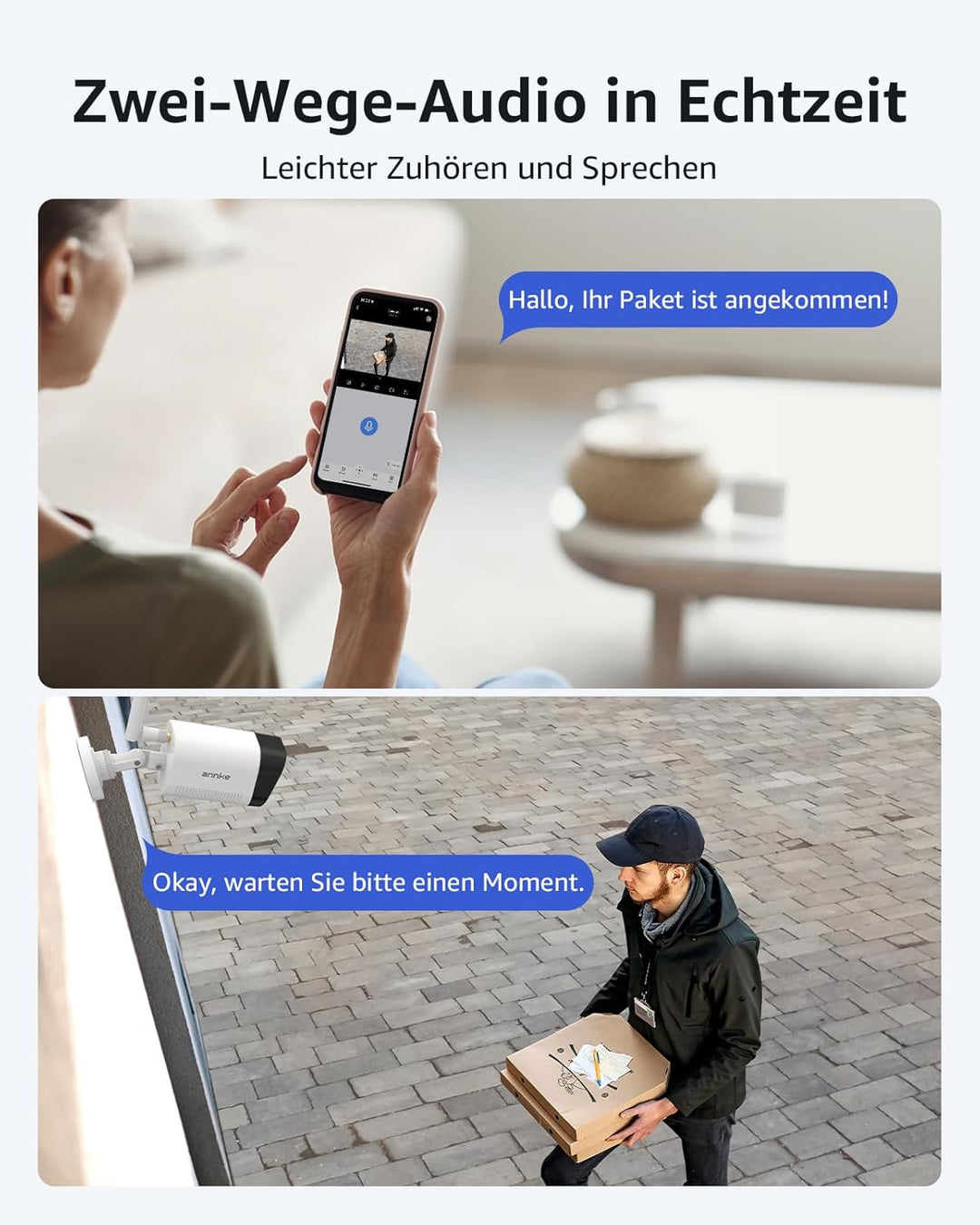 ANNKE 3MP Funk Überwachungskamera Set Aussen 8CH 5MP NVR mit 4 X 3MP WiFi Kameras Videoüberwachungs