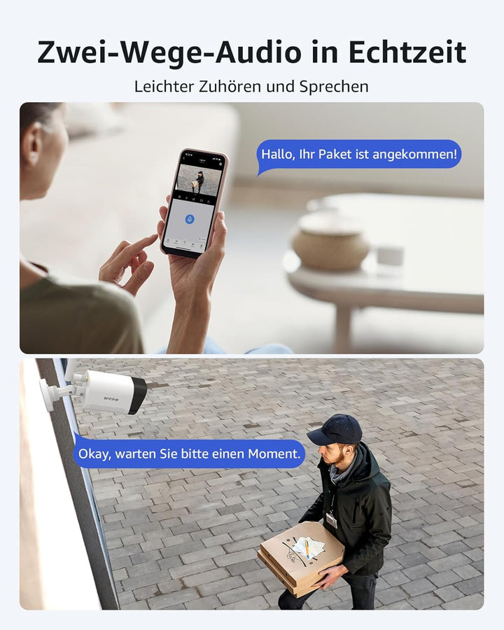 ANNKE 3MP Funk Überwachungskamera Set Aussen 8CH 5MP NVR mit 4 X 3MP WiFi Kameras Videoüberwachungs