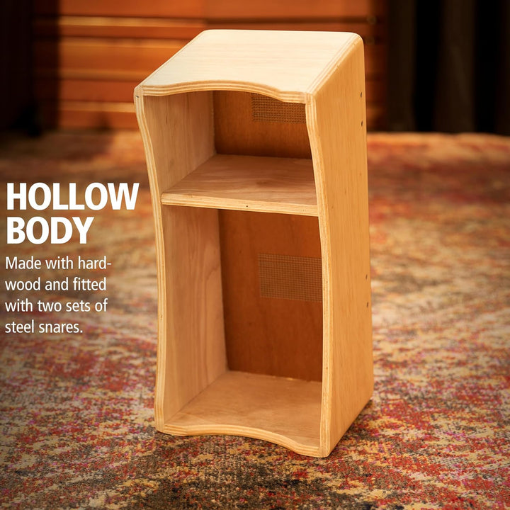 Meinl Percussion Bongo Cajon Instrument/Trommel für Kinder und Erwachsene inkl. Snareteppich - Tromm