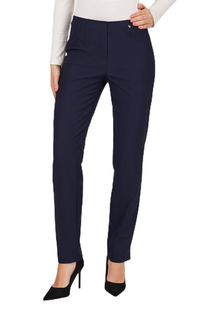 Robell Style Marie - Stoffhose Damen high Waist - Damenhose Power Stretch - Bengaline Stoff Hose mit