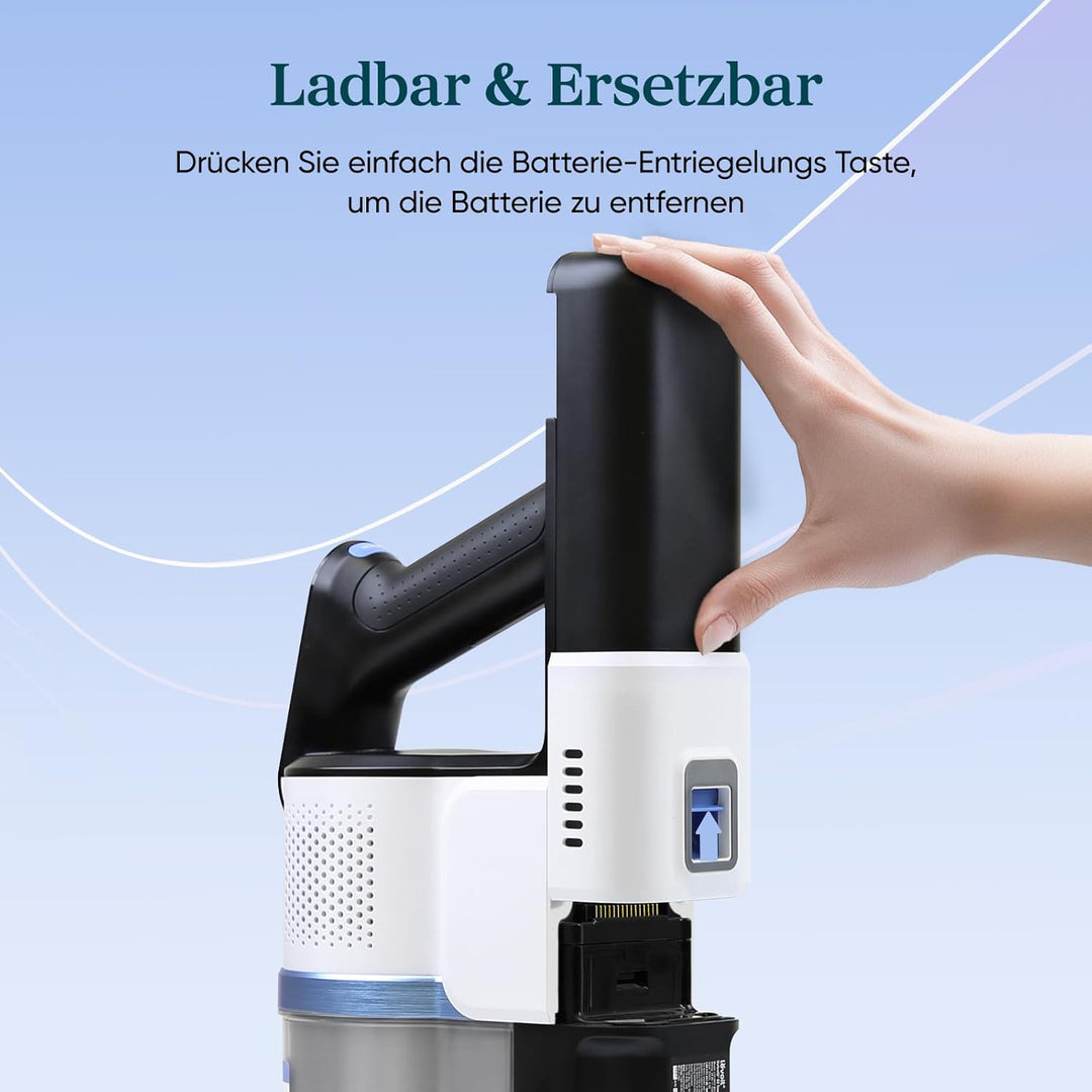 Levoit Originaler Ersatzbatterie für AERO Akku Staubsauger, Laufzeit bis zu 70 Minuten, 8 * 2500mAh