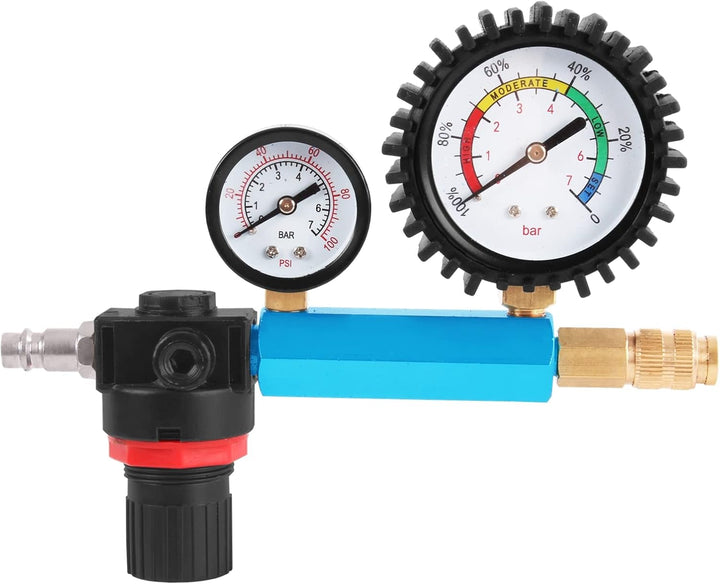 TECPO Profi Kompressionstester Druckverlust Tester Motoren Prüfer kompatibel mit Diesel- und Benzinm