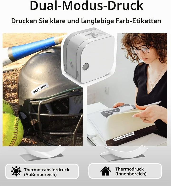 Phomemo P12 Pro Beschriftungsgerät Handgerät | Mini Bluetooth Etikettiergerät mit Etikettenband | US