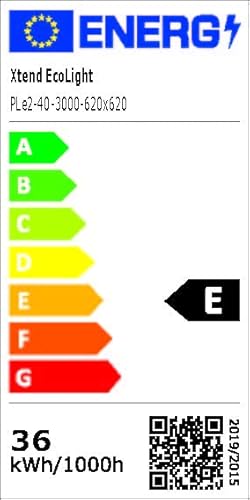 Xtend 5x LED Panel 62x62 dimmbar Warmweiss | 3000K 40W ultraslim LED Rasterleuchte Triac | LED Decke