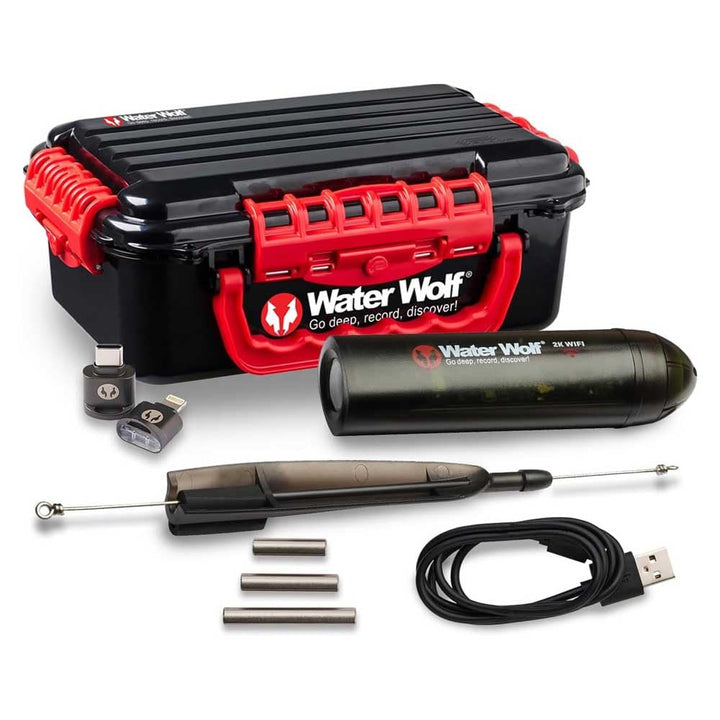 Water Wolf 2.0 WiFi Unterwasser-Action-Kamera für den Angelsport – 1080p HD Unterwasserkamera mit 12