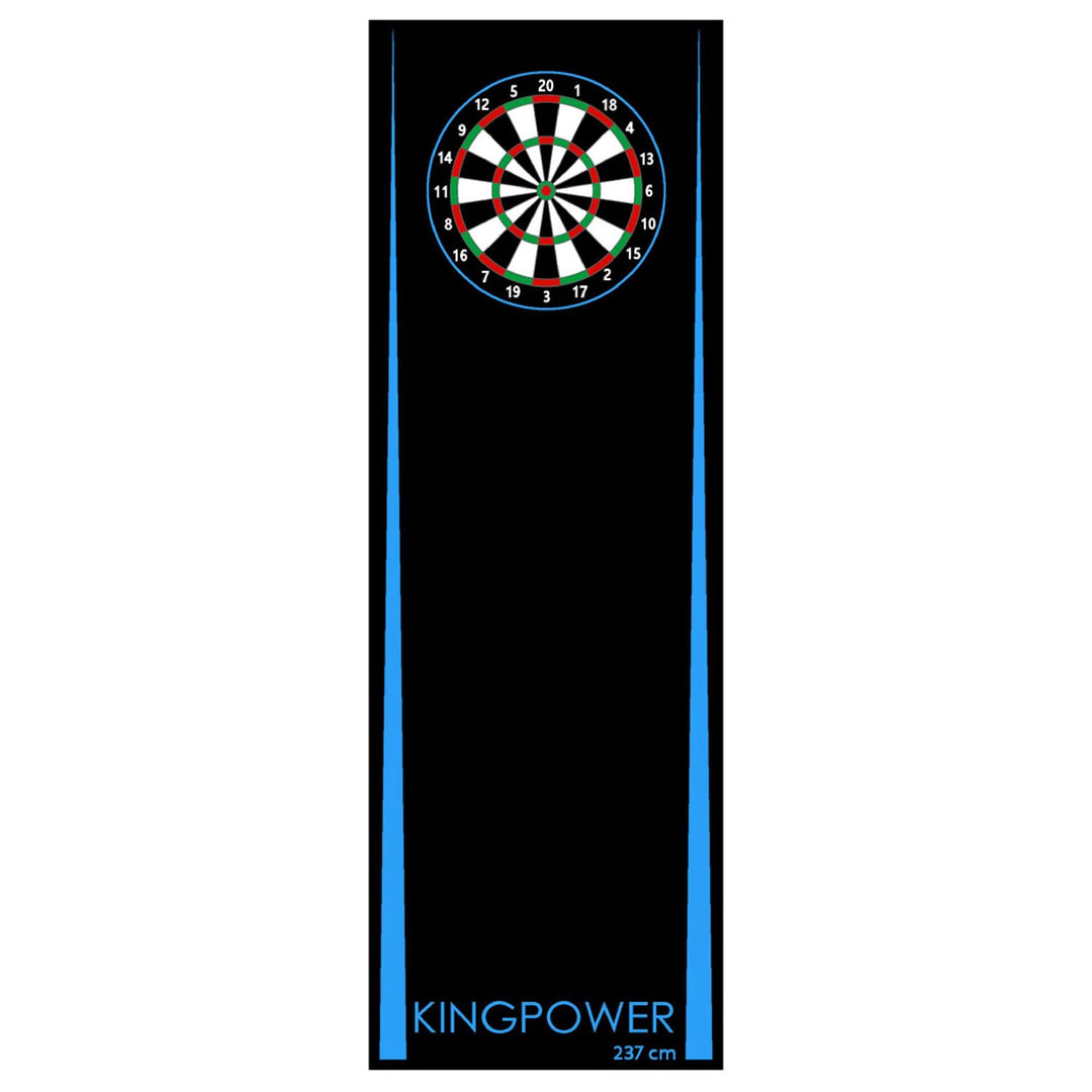Kingpower Dartteppich mit Abwurflinie, Dart Zubehör mit Motiv, Dartmatte mit Oche, pflegeleichter Te