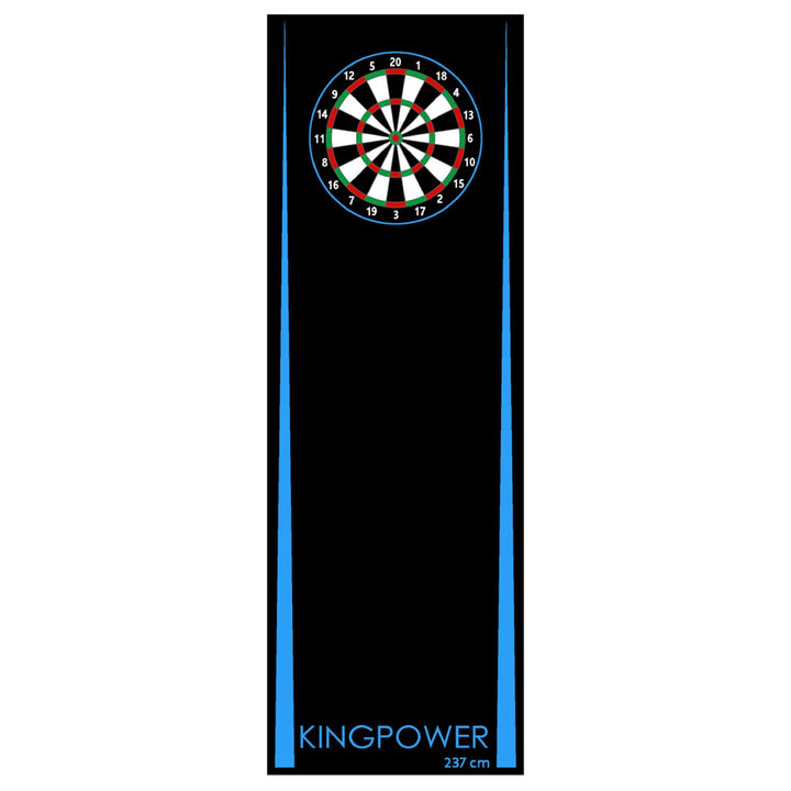Kingpower Dartteppich mit Abwurflinie, Dart Zubehör mit Motiv, Dartmatte mit Oche, pflegeleichter Te