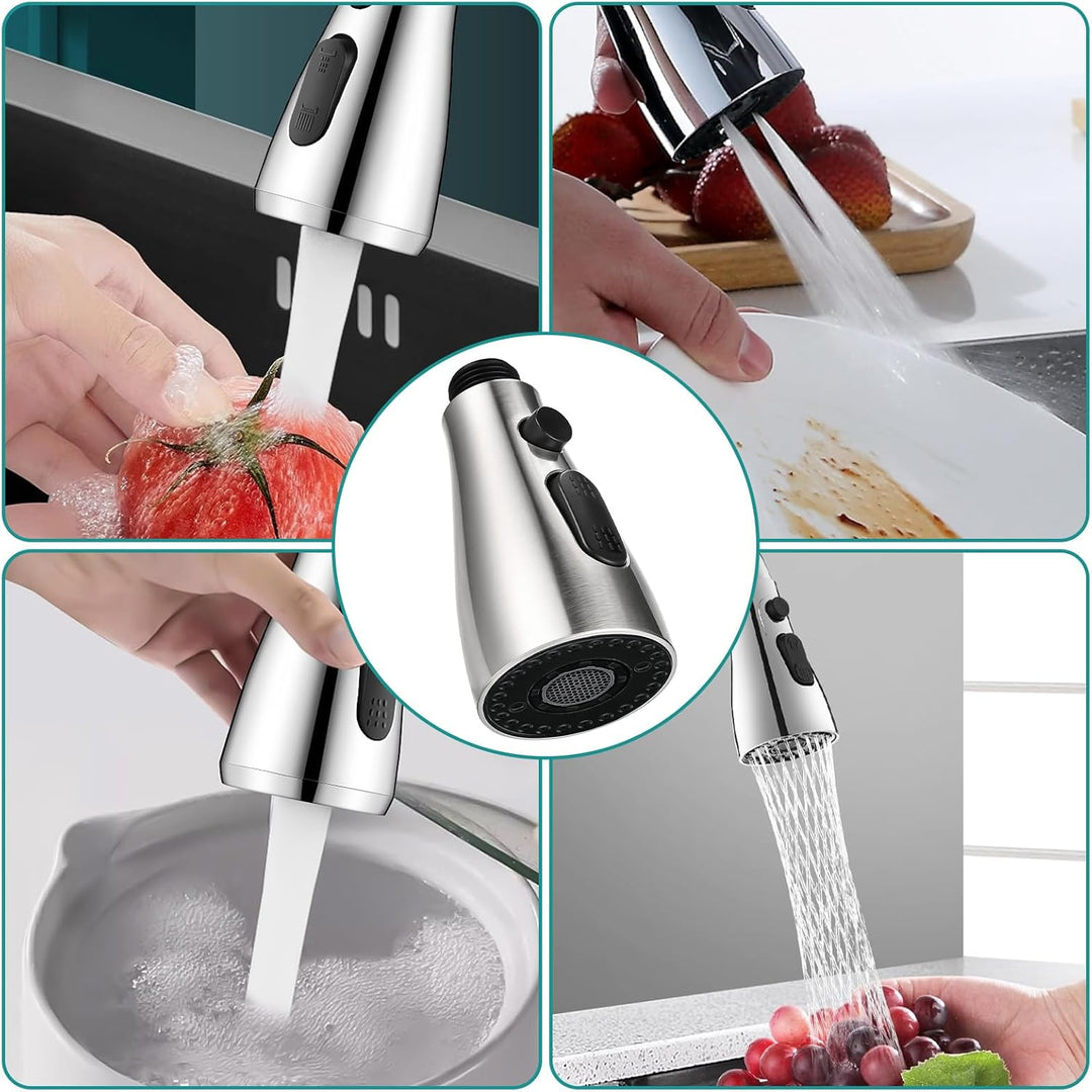 YOUNGSAY 2 Stück 3-Funktions-Küchenarmatur-Sprühkopf, 3 Modi Brausekopf Küchenarmatur G1/2, Anti Spl