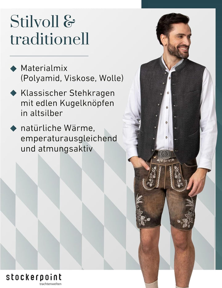 Stockerpoint Herren Pino Trachtenweste, 44