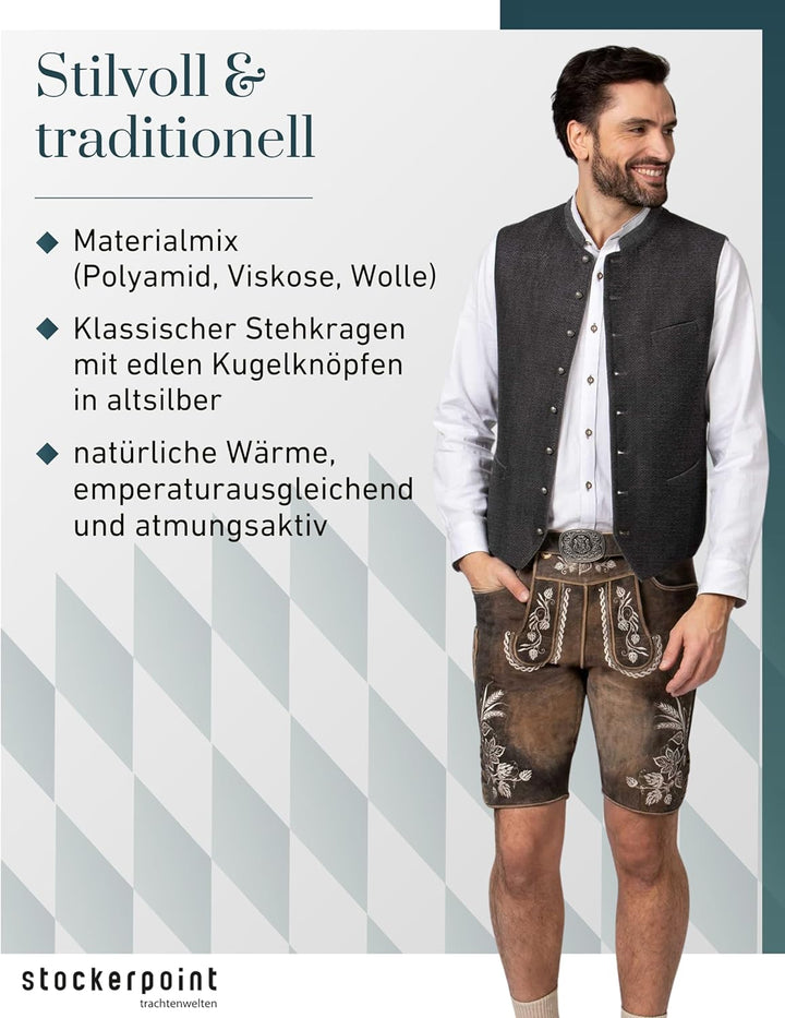 Stockerpoint Herren Pino Trachtenweste, 46