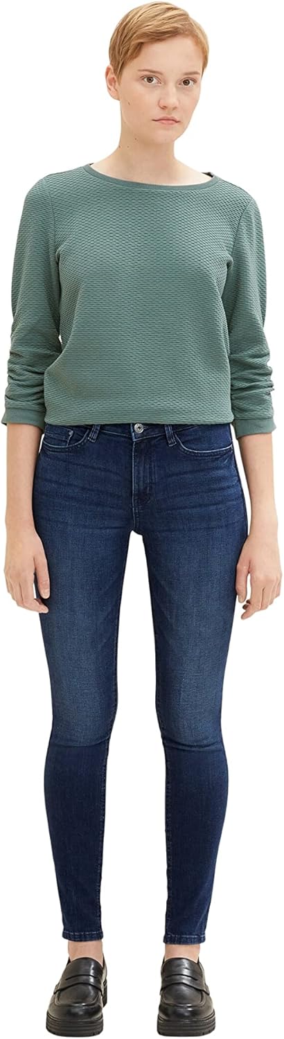 TOM TAILOR Denim Damen Nela Extra Skinny Jeans 29W / 32L 10120 - Used Dark Stone Blue Denim, 29W / 3