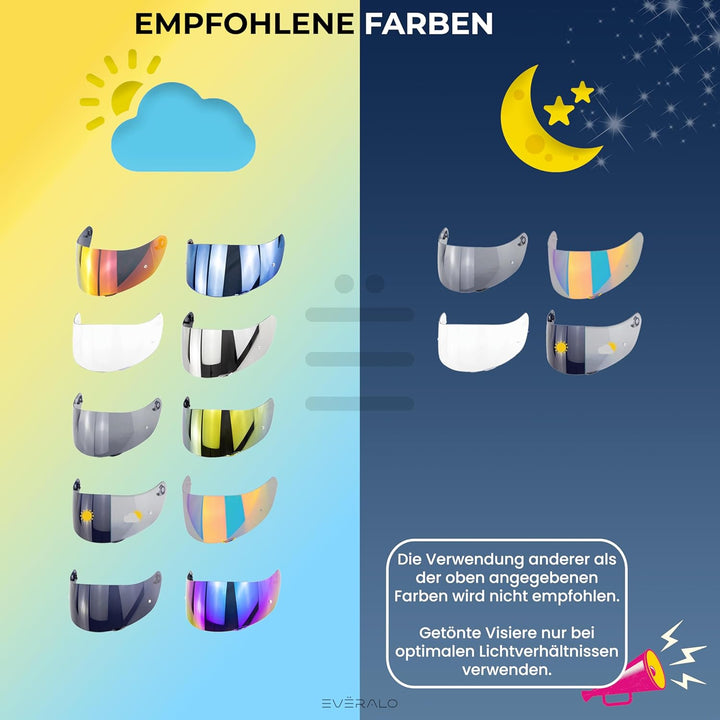Everalo Kompatibel mit Agv K1 Visier - K3sv - K5 - K5s - K1s - S4sv - Horizon - Skyline - Strada - S