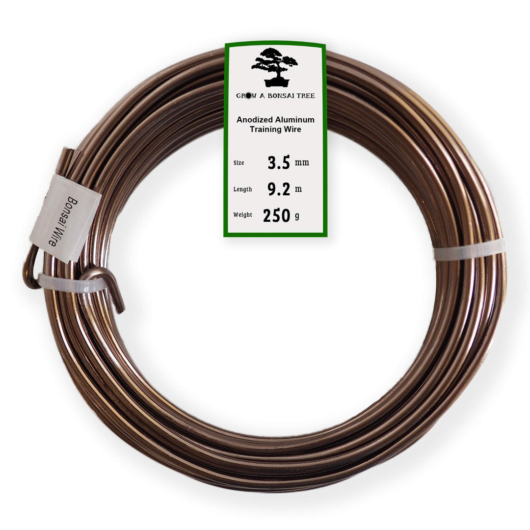 Grow A Bonsai Tree Eloxiertes Aluminium 3,5mm Bonsai Draht 250g grosse Rolle (30 Feet) - (3,5mm, Bra