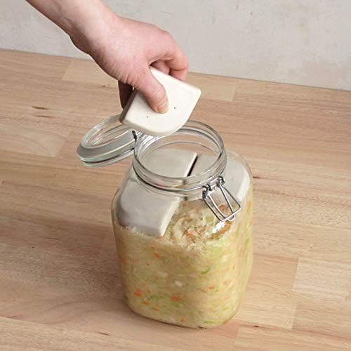 Beschwerungsstein zum Fermentieren/12,8 cm/ 4-teilig, passend für 3 Liter Fido-Glas