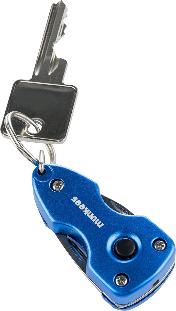 munkees Multi-Tool mit 6 Funktionen, LED, Schraubendreher, Flaschenöffner, Taschenmesser, Schlüssela