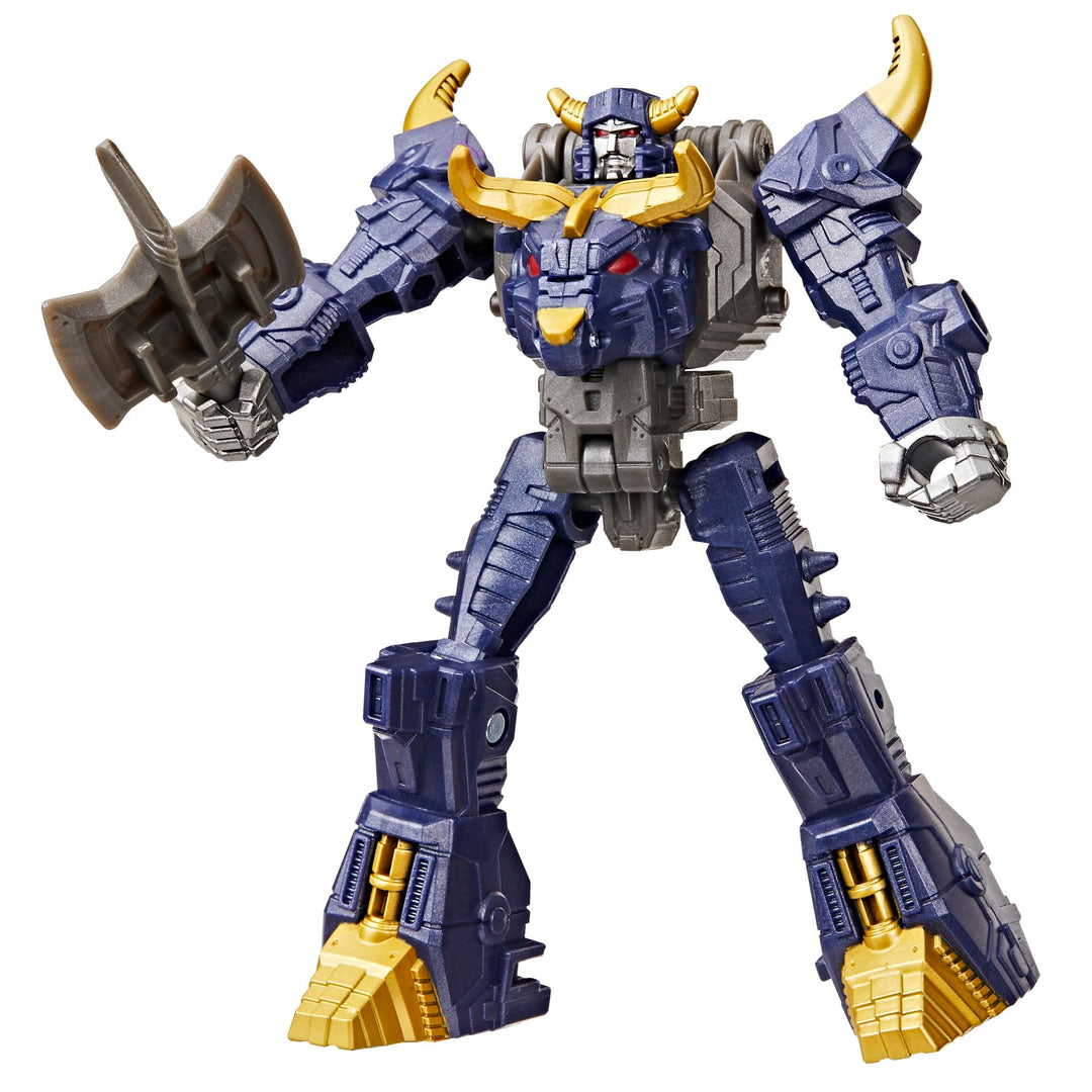 Transformers Cyberworld Cyber Changers Bull, 10 cm grosse Action-Figur mit 4 Schritten zur Verwandlu