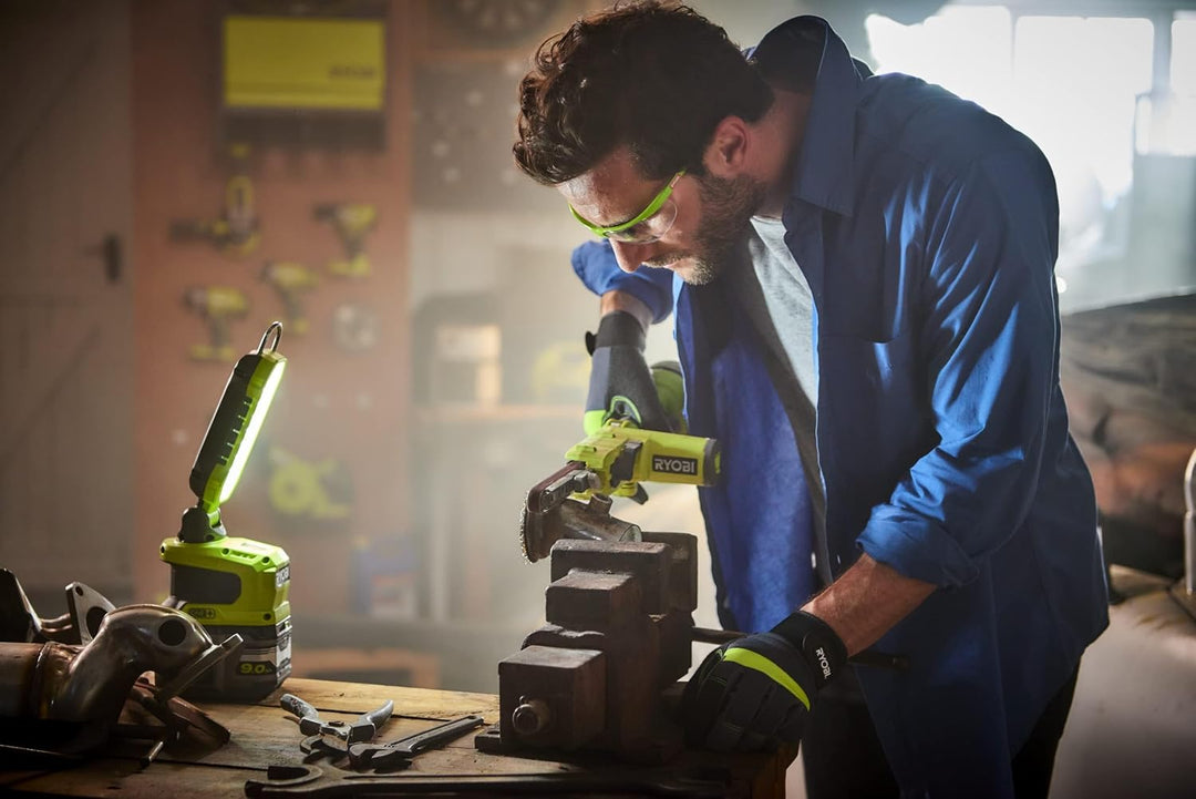 RYOBI 18 V ONE+ Akku-Bandfeile R18PF-0 (Bandlänge 457 mm, Schleifbreite 13 mm, manuelle Geschwindigk