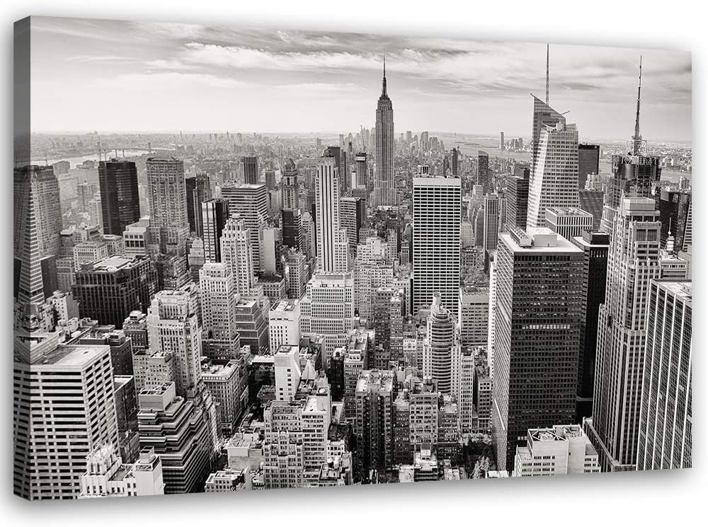 Feeby Leinwandbild Architektur Bild Kunstdruck schwarz-weiss 70x50 cm Leinwandbild 70x50 cm schwarz-