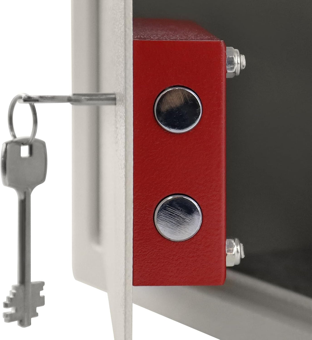 LARS360 Möbeltresor Doppelbartschloss 31 x 20 x 20cm Safe Tresor mit Schlüssel-Schloss Wandtresor Sc