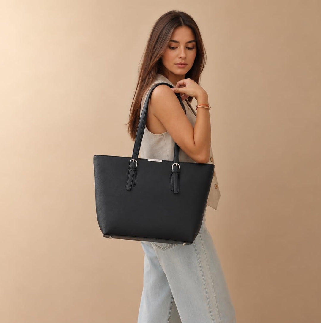 David Jones - Damen Shopper Handtasche - Frau Henkeltasche Grosse Tote PU Leder - Tasche Schultertas