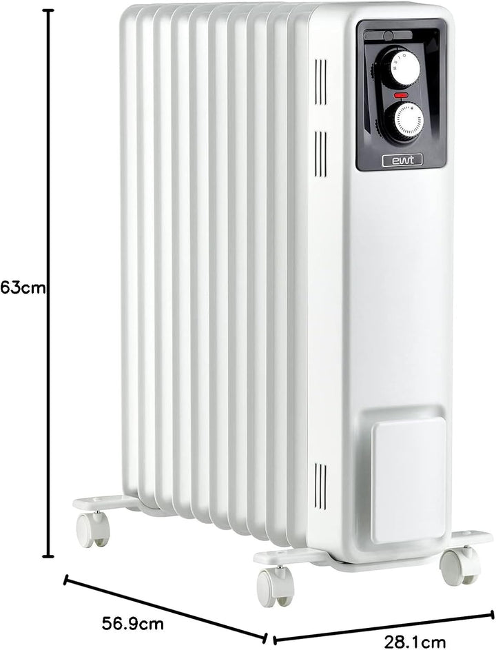 ewt Öko-Radiator NOC eco 25M, Zusatzheizung für grosse Räume, inkl. 3 Heizstufen, mobil dank Rollen