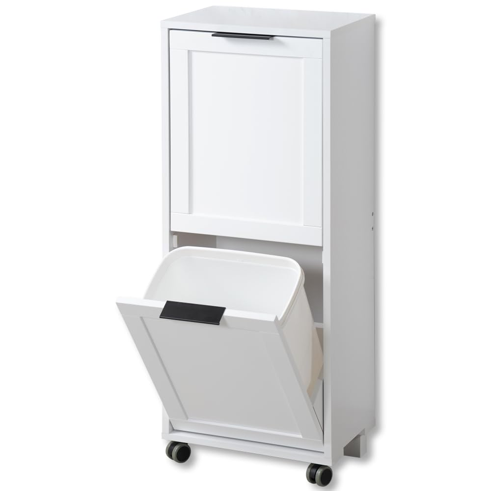 Kesper | Univeralschrank mit Mülltrennsystem, Material: Faserplatte, Masse: 36 x 24 x 94 cm, Farbe: