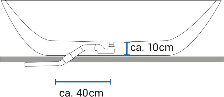 BERNSTEIN Eck-Badewanne aus Sanitäracryl Wanne mit Doppelwandiger Konstruktion 150 x 78 x 60 cm - St
