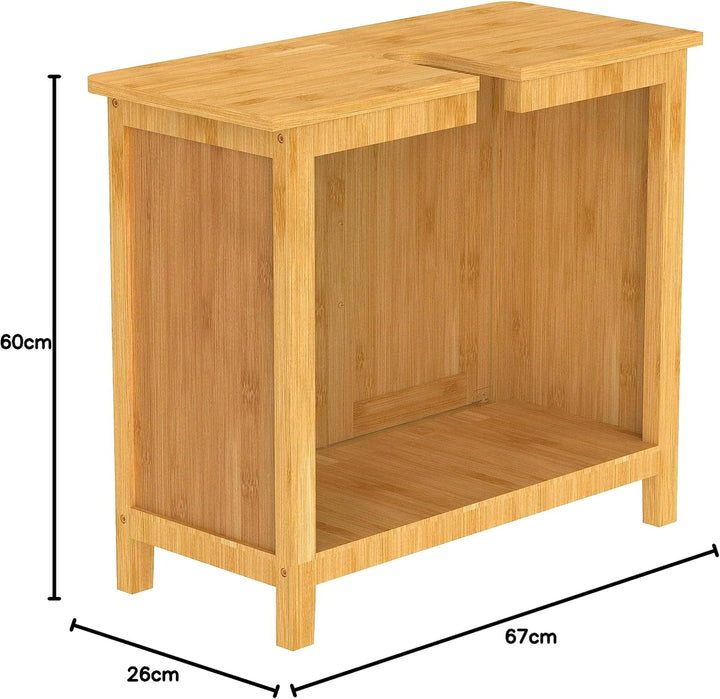 EISL BMBA02-WTU Bambus Waschbecken Unterschrank Waschbeckenunterschrank, Waschbeckenunterschrank