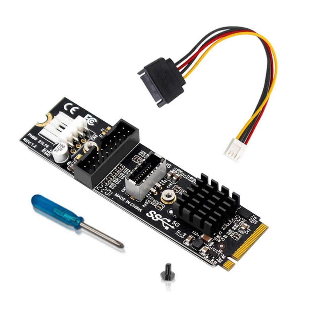 ChenYang CY NVME NGFF M-Key Express-Karte auf Type-E USB 3.1-Frontplatte und USB 3.0 20Pin Sockel VL