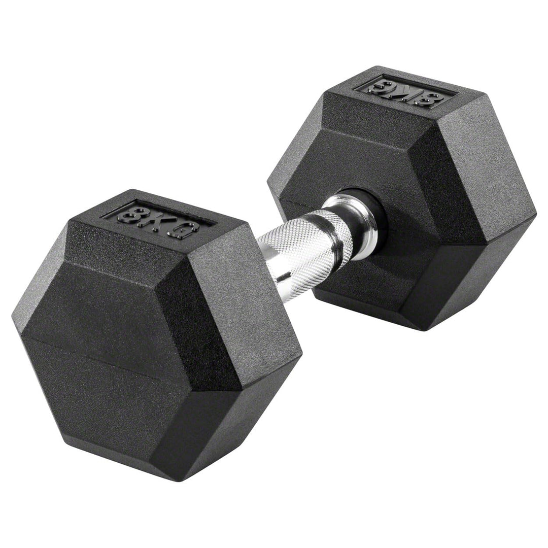 Sport-Tec Hex Kompakthantel aus Gummi, Stück, 1-30 kg Hexagon-Hantel, Krafttraining, Fitness Hantel,