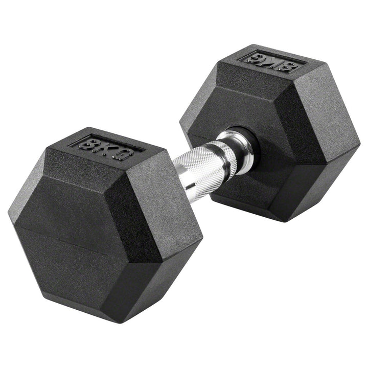 Sport-Tec Hex Kompakthantel aus Gummi, Stück, 1-30 kg Hexagon-Hantel, Krafttraining, Fitness Hantel,