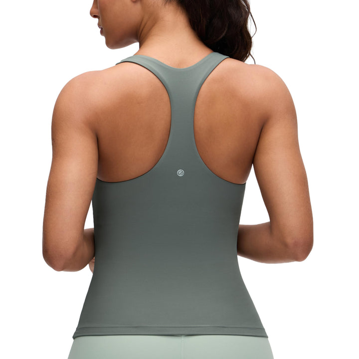 CRZ YOGA Damen Butterluxe Tank Tops Racerback Sport Top Yoga Fitness Oberteil Tanktops mit Integrier