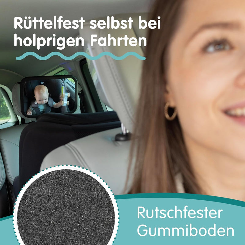 Onco 360° Baby Autospiegel - 2024 & 2023 Preisgekrönter Auto Spiegel für Baby Rücksitz, 100% Bruchsi